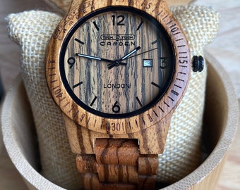 zebra wood watch