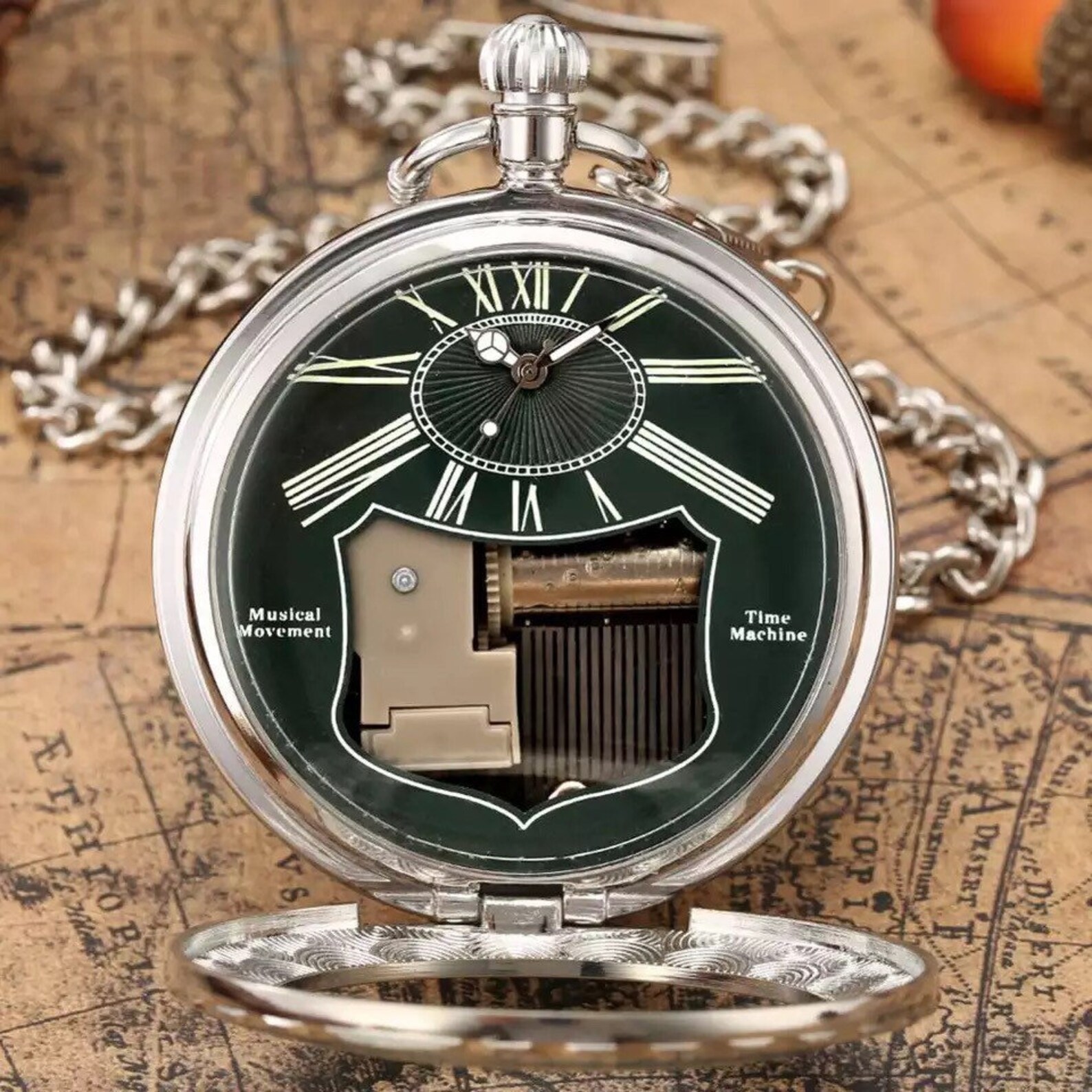 Mechanical Skeleton Musical Pocket Watch Montre de poche en Etsy