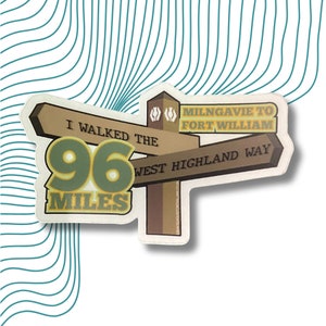 West Highland Way Signpost Sticker WHW Scotland