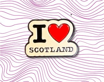 I Love/Heart Scotland Enamel Pin Badge
