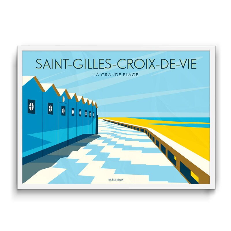 Affiche - Grande Plage Saint-Gilles-Croix-De-Vie