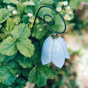 Keramik Glockenblume handgefertigte Keramik Blume für Geschenk, Kretaiv Dekoration für Garten und wohnung inkl. mit dem Stiel Bild 9