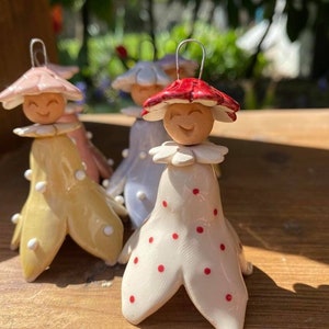 Happy Colorful Flower Fairy Ceramic Figures - Creative Decoration for Garden, Apartment and Balcony