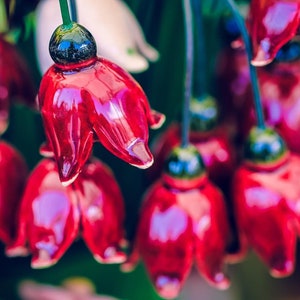 Märzenbecher Keramik Blumen mit festen Stiel für Geschenk, Kreativ Dekoration für Garten und wohnung Bild 3