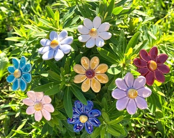 Marguerites - fleurs en céramique