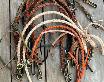 Handmade Braided lanyard for Biker wallet, Trucker wallet, leather chain wallet