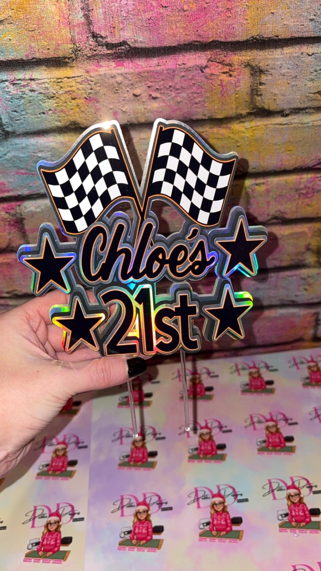 Racing Inspired Cake Topper - Etsy