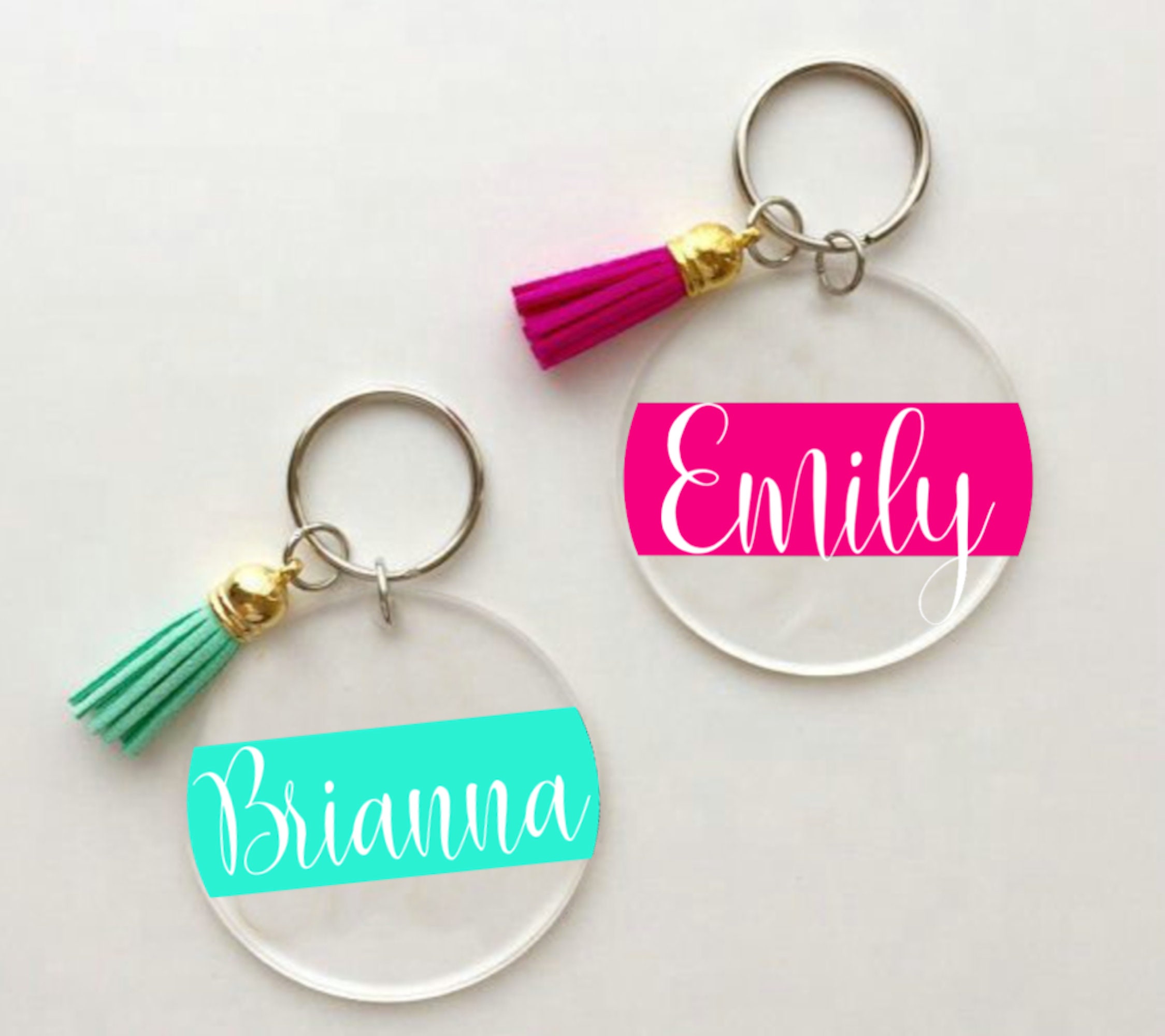 Personalized Keychain Name Keychain Acrylic Keychain Etsy