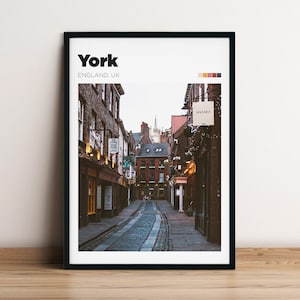 York Grape Lane Travel Poster - Travel Photography Wall Art - York Home Décor - York Travel Print - York Photo Poster - England City Print