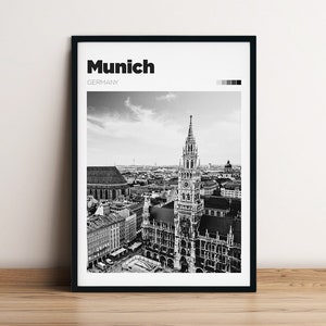 Munich Travel Poster - Munich Travel Photography Print - Colour/B&W Germany City Print - Munich Photo Poster - Traveller Custom Gift Idea