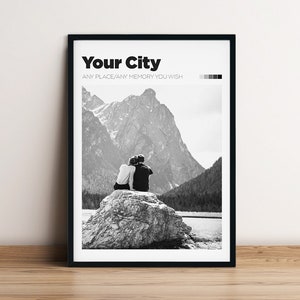 Personalisiertes Reise Poster Design - Benutzerdefinierte Stadt Druck - Anpassbare Memory Art - Familienausflug - Flitterwochen Souvenir - Road Trip mit Freunden