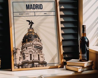 Madrid Travel Poster – Spain Metropolis Art Print - Urban Explorer Gift