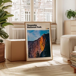 Yosemite National Park Travel Poster - Yosemite US Travel Photography - California Nature Print - Custom Yosemite Trip Souvenir Wall Art
