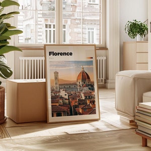 Florence Travel Poster - Florence Photography Art - Colour/B&W Italy Wall Art - Traveller Gift Idea - Traveller Photo Poster Memory Art