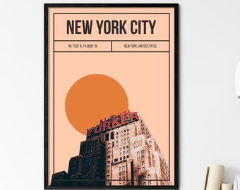 New York City Art Print – Vintage New Yorker Building Poster - Adventure Memory Gift