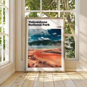 Yellowstone National Park Travel Poster - Yellowstone Photo Poster - US Travel Photography - Wyoming Nature Print - Yellowstone Travel Print