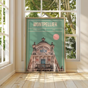 Lámina artística de Montpellier - Póster de viaje de Montpellier - Impresión fotográfica de Montpellier - Arte mural de Francia - Recuerdos de viaje por carretera personalizables