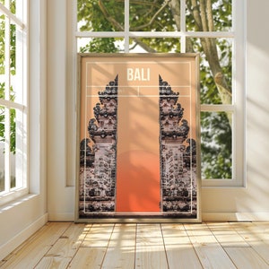 Bali Art Print - Pura Lempuyang Temple Travel Poster - Bali Travel Print - Indonesia  Photo Wall Art - Personalisable Trip Memory Art Print
