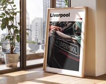 Liverpool Boat Travel Print - Engeland stad fotografie poster - avontuur liefhebbers cadeau