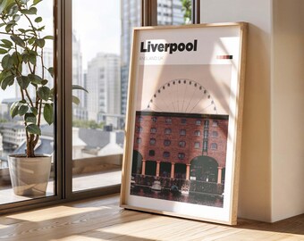 Liverpool Albert Dock reisposter – Engeland fotografie print – Wanderlust cadeau