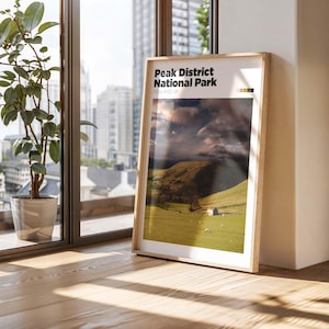 Peak District National Park Travel Poster - UK Travel Photography Poster - Derbyshire Nature Print - Peak District England Travel Print