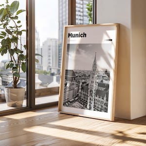 Munich Travel Poster - Munich Travel Photography Print - Colour/B&W Germany City Print - Munich Photo Poster - Traveller Custom Gift Idea
