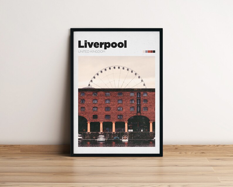 Home D\u00e9cor Liverpool Albert Dock Poster Design City Print Customisable Trip Memory Art Nautical Travel Photography Wall Art