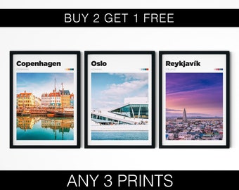 City Travel Posters – Buy 2 Get 1 Free, Travel Souvenir - Wanderlust Gift
