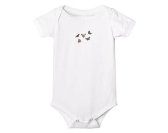 Watercolor Butterflies Infant Onesie | Baby Bodysuit | Hand Painted