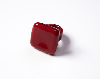 Ring ”Red” - Statement ring - Unique ring - Murano glass ring