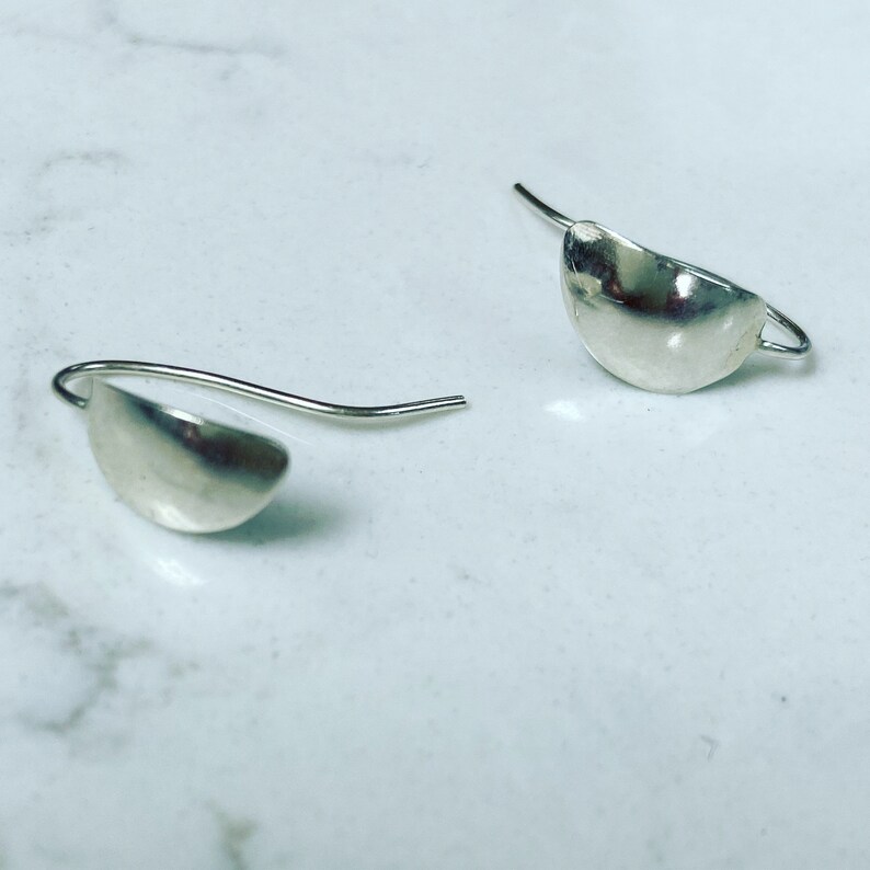 Silver drop earrings