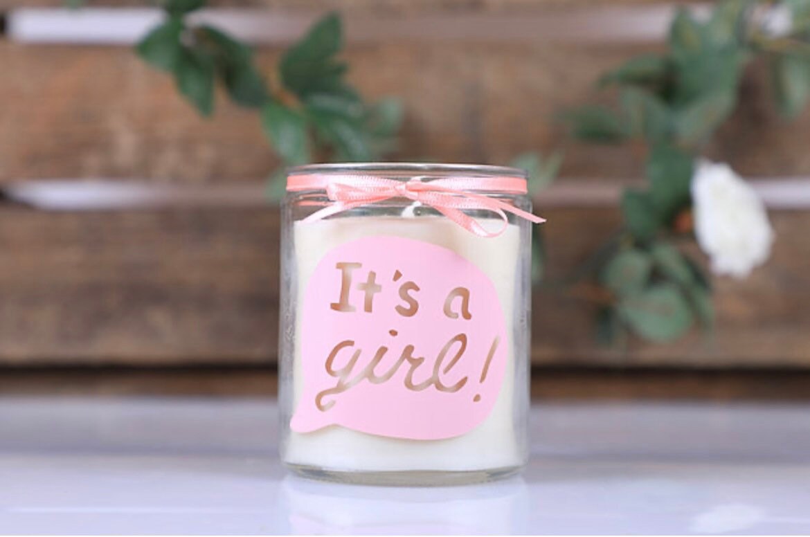 Baby Candle new baby candle its a girl candle its a big Etsy