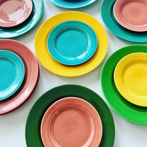 Vintage Harlequin Homer Laughlin Co. HLC Dishes Plates UPick Color+Size