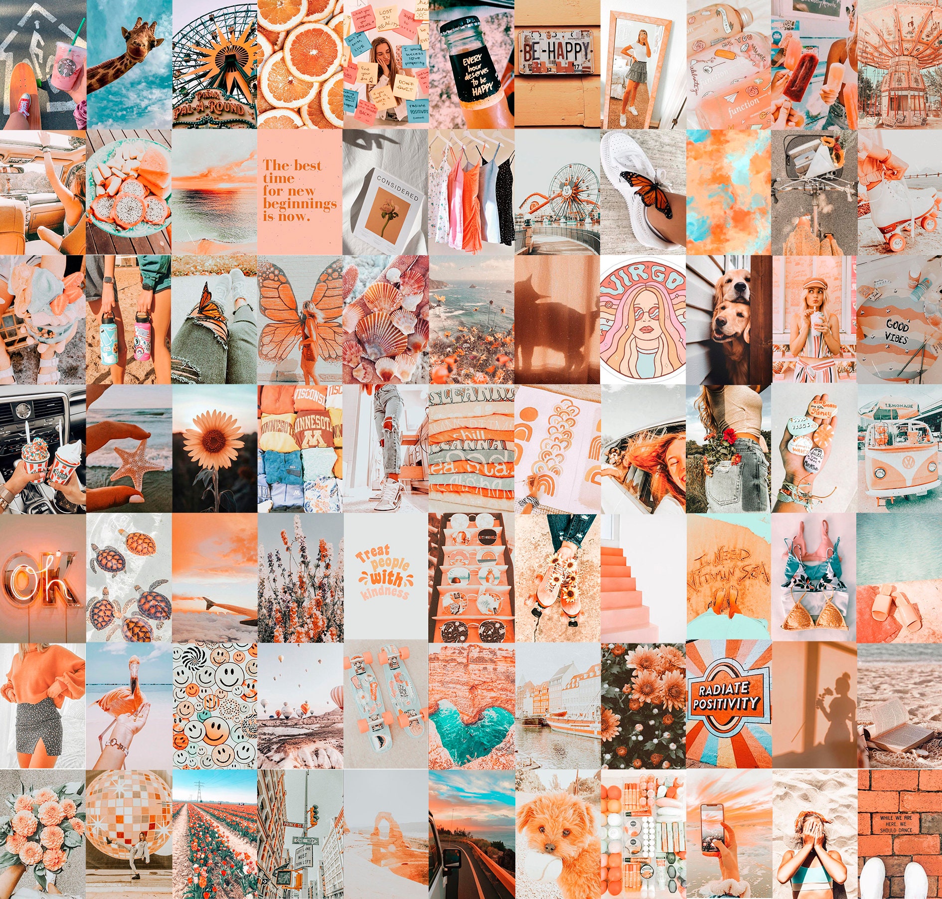 VSCO wall collage kit Trendy collage kit 80 pcs Digital | Etsy