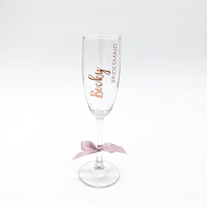 Personalised Bridesmaid Proposal or Hen Do Champagne Flute  - Bridesmaid / Maid of Honour