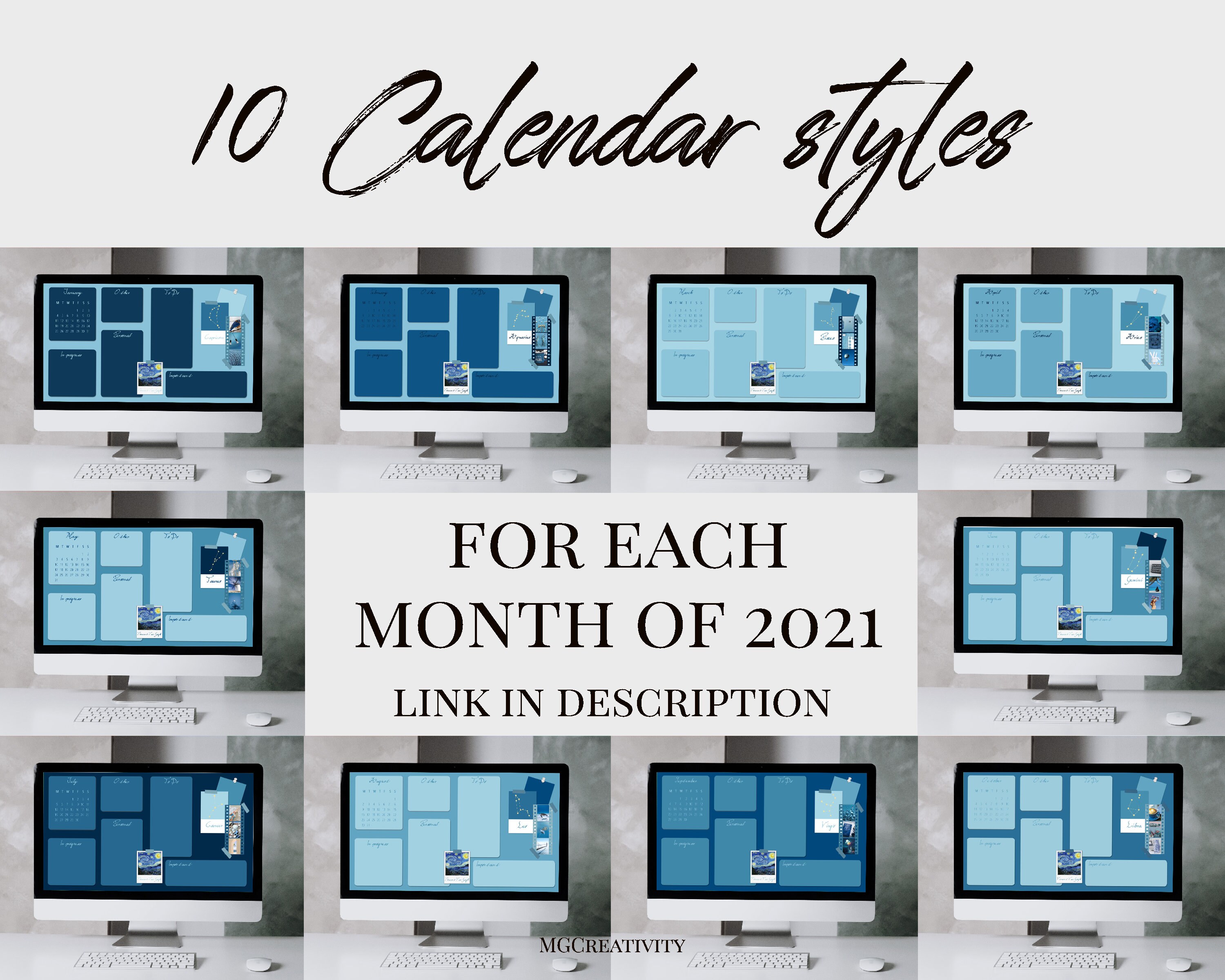 Aesthetic desktop icons for Mac Windows PC DIGITAL DOWNLOAD Etsy