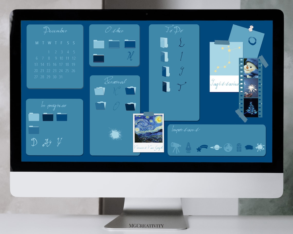Aesthetic desktop icons for Mac Windows PC DIGITAL DOWNLOAD Etsy