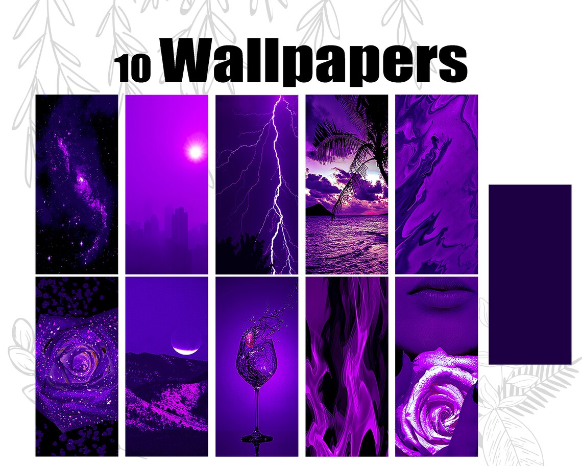 Dark purple neon app icons Aesthetic iPhone IOS14 app