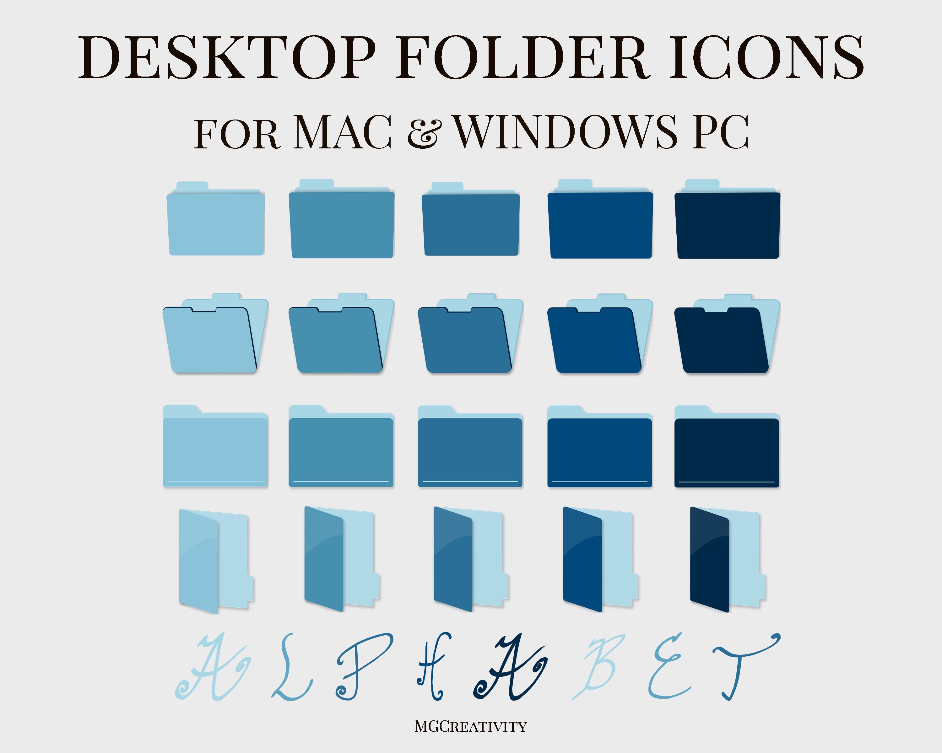 Mac icon folders and desktop folder icons Windows PC aesthetic | Etsy