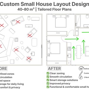 Custom Small House Layout Design | Functional Floor Plan for Compact Homes