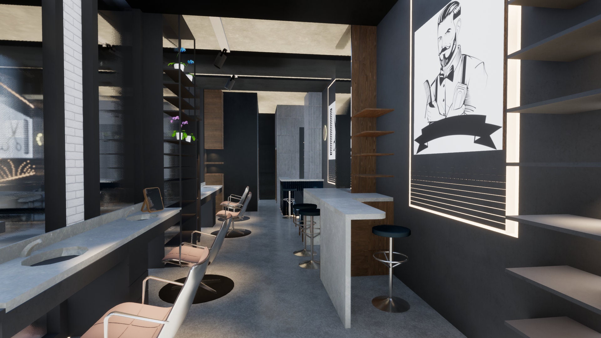 Coiffeur Design,beauty Salon, Saloon Design, the Hair Boutique,barber ...