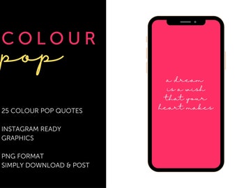 Instagram Post Quotes - Inspirational Quotes, Rainbow Bright Colours, Branding Kit, Social Media Templates, Social Media Posts