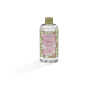 May include: A clear glass bottle with a green lid and a floral label. The label says "Hassett Green London" and "Fragrance Oil Diffuser Refill Apple Blossom 230ml e 8.45 US fl.oz."
