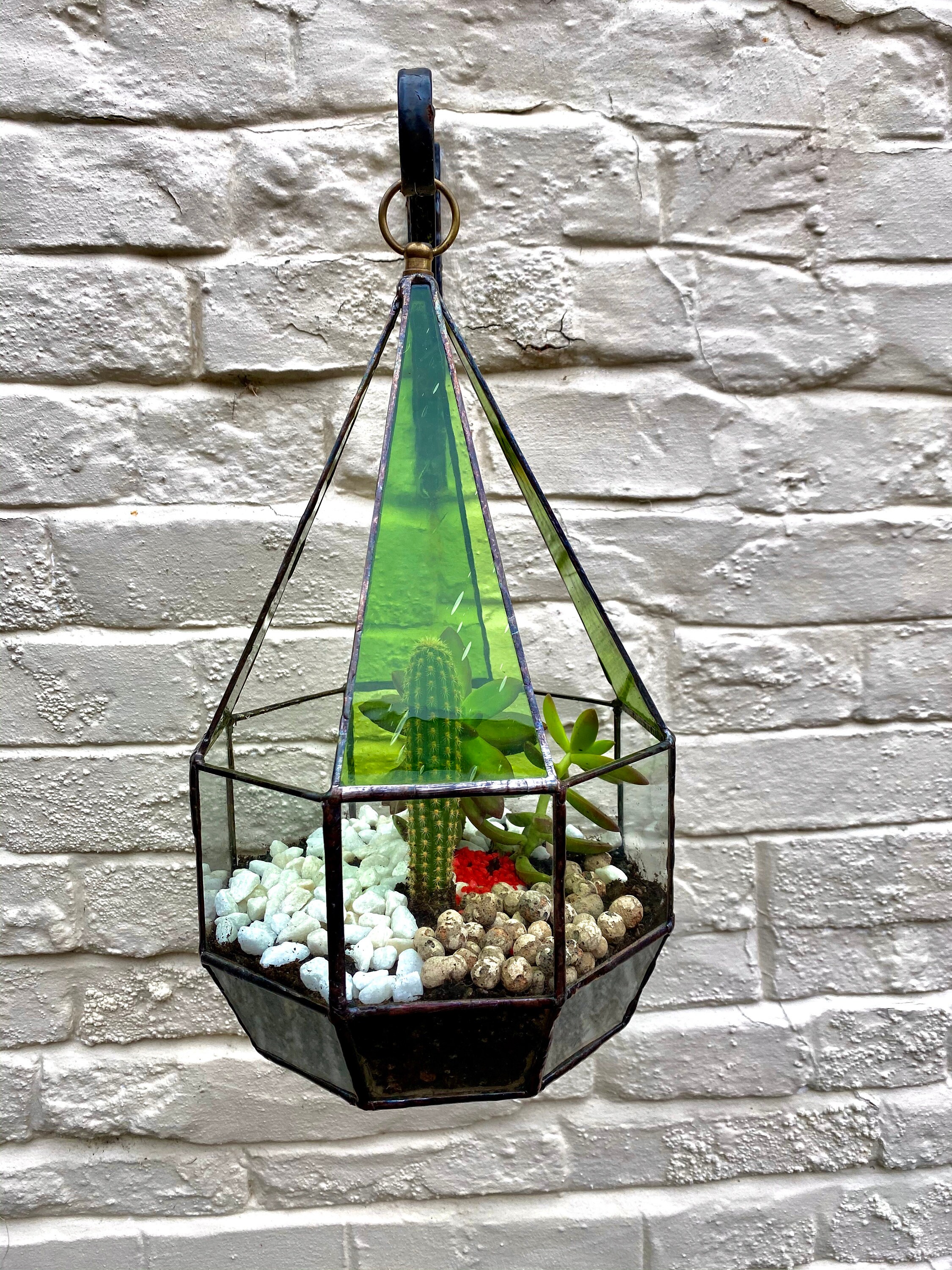 Handmade Stained Glass Droplet Terrarium Etsy UK
