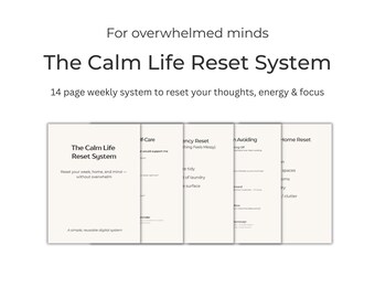 Minimal Digital Planner | Weekly Reset, Mental Clarity (Instant Download)