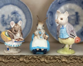 Vintage Beatrix Potter Figurines - Royal Albert England - Etsy