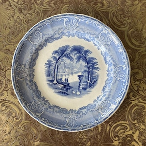 Antique Podmore, Walker, and Co. Transferware 'Venus' Pearlware Plate