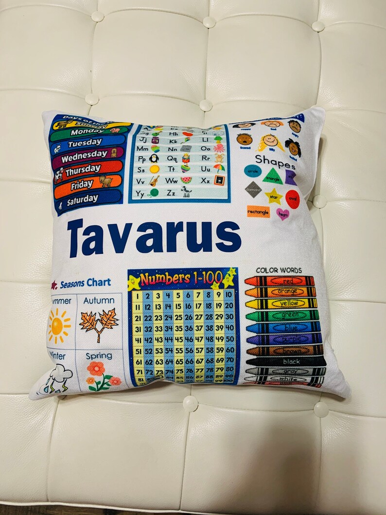 Preschool Learning Pillow Etsy
