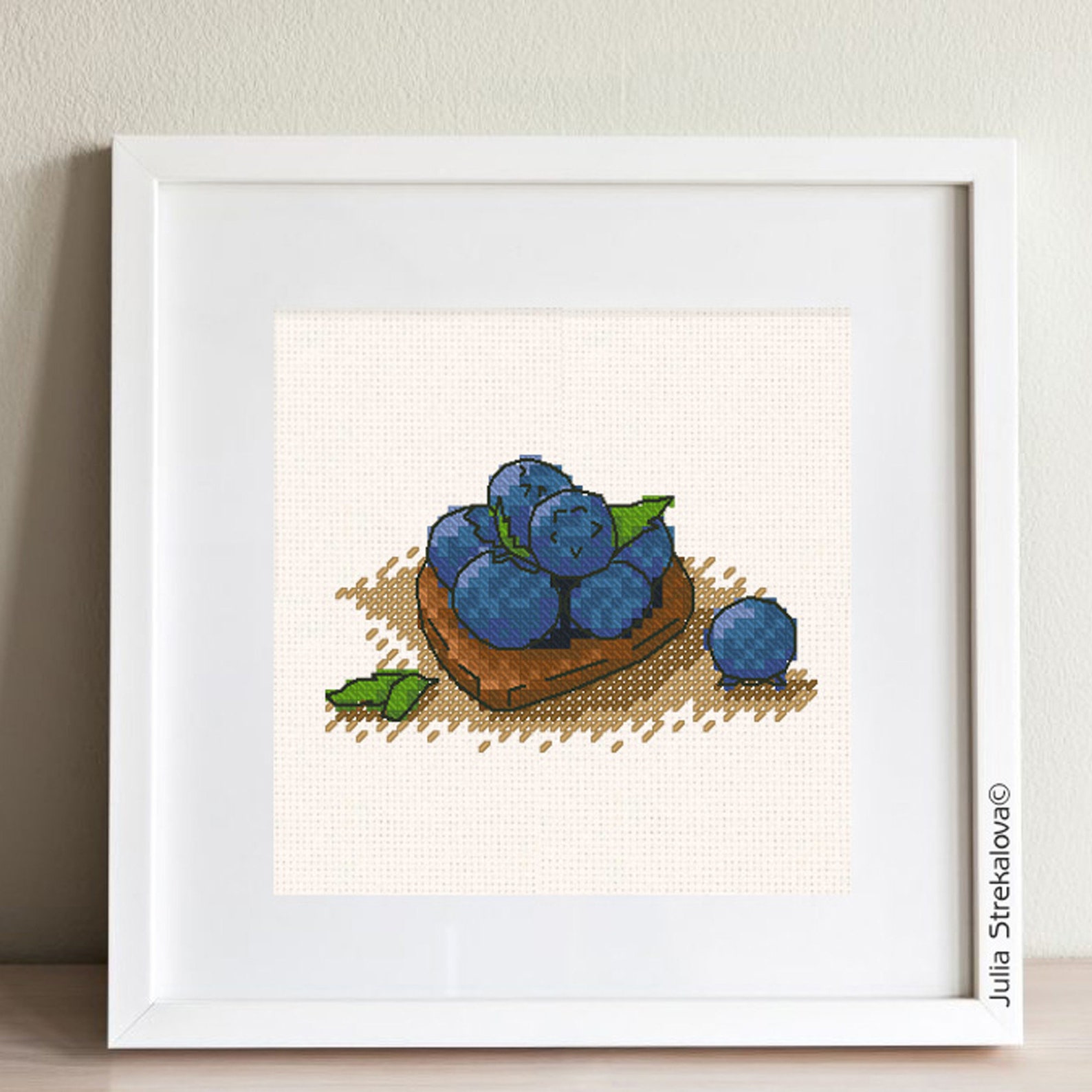 Cross stitch pattern pdf Blueberries with berries Etsy