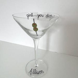 Girl you dirty martini glass image 3